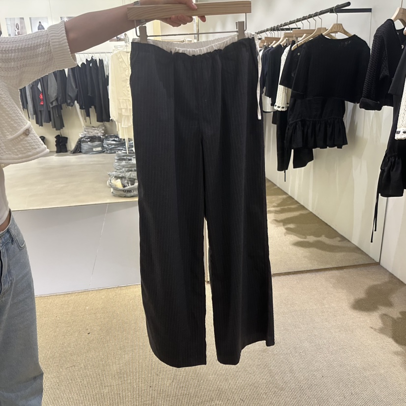 VEGETABLE東大門代購女裝新品人氣休閑熱賣時尚真品休閑褲VEGETABLE休閑褲圖色1墨色