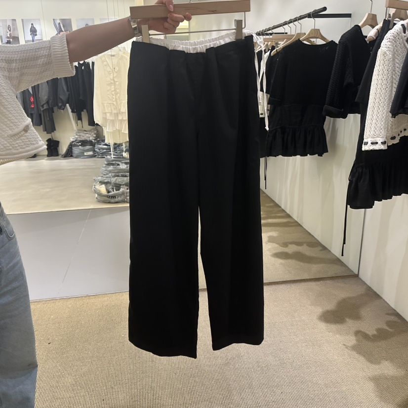 VEGETABLE東大門代購女裝新品人氣休閑熱賣時尚真品休閑褲VEGETABLE休閑褲圖色2黑色