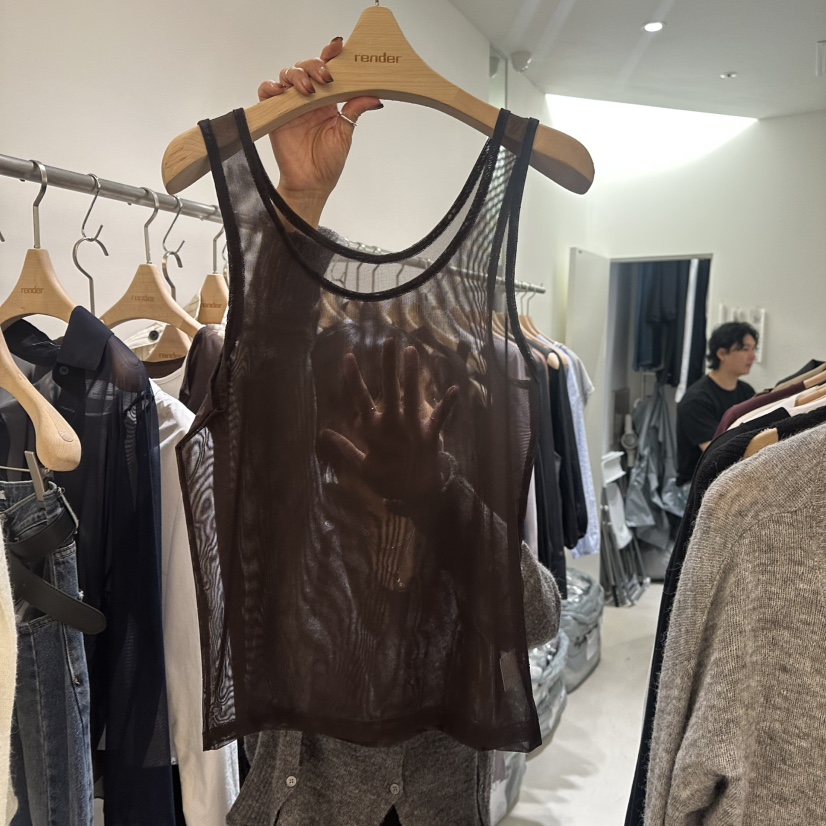 RENDER韓國直郵女士新品推薦休閑真品人氣吊帶背心層疊無袖RENDER吊帶/背心圖色2棕色