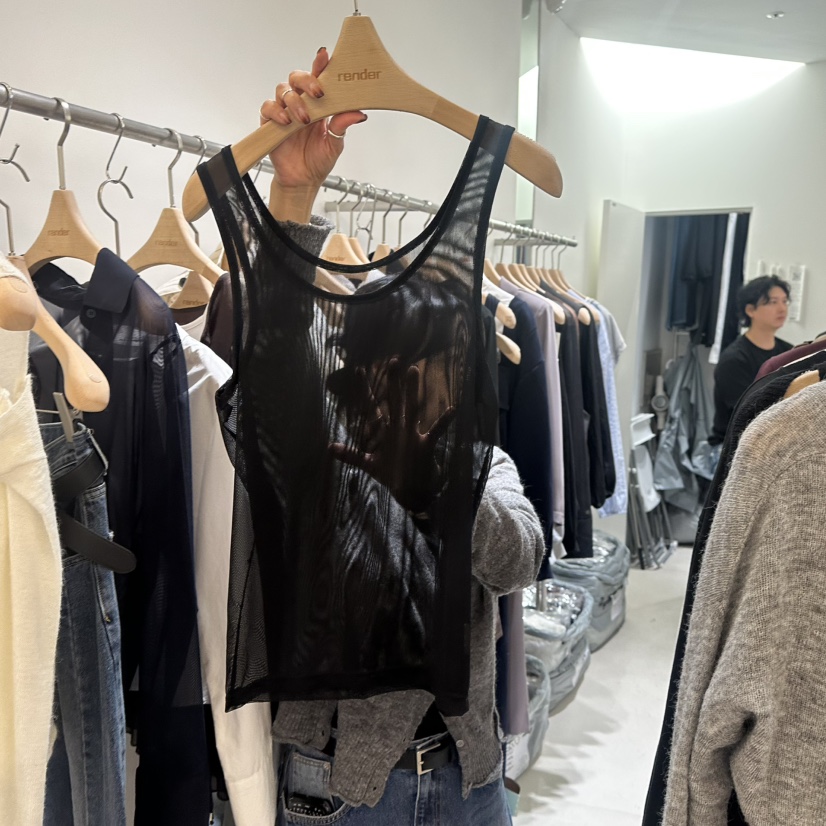 RENDER韓國直郵女士新品推薦休閑真品人氣吊帶背心層疊無袖RENDER吊帶/背心圖色4黑色