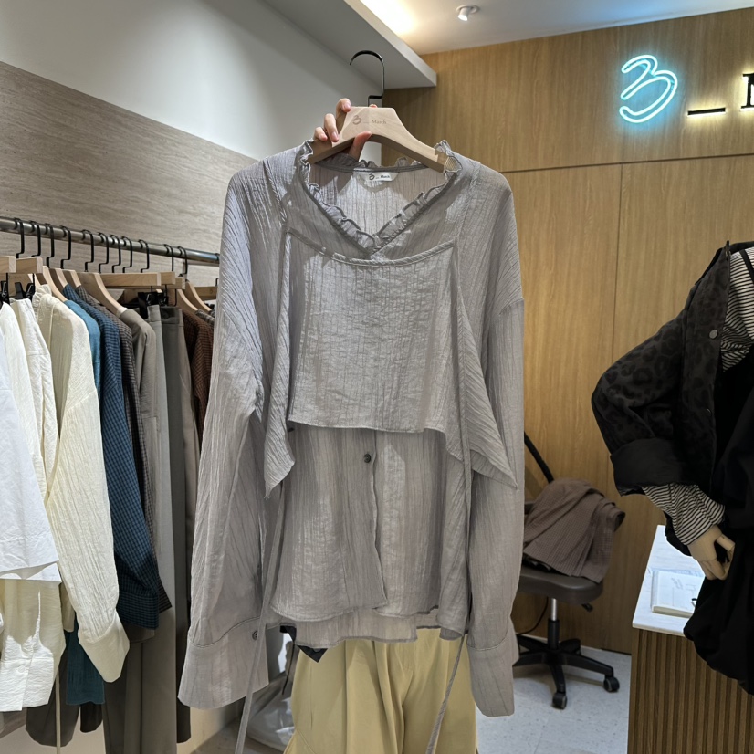 BISHOP/APOINT/3MARCH東大門直郵女士新品推薦襯衫蕾絲衫假兩件BISHOP/APOINT/3MARCH襯衫/蕾絲衫圖色1