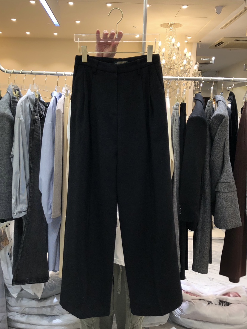 WORK SHOP東大門代購女士新品時尚熱賣真品休閑休閑褲羊毛Work_shop休閑褲圖色2