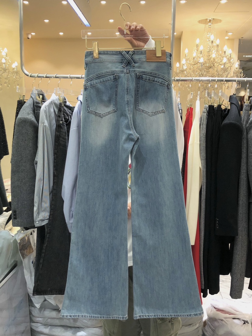 WORK SHOP東大門代購女士新品熱賣推薦休閑時尚真品牛仔褲Work_shop牛仔褲