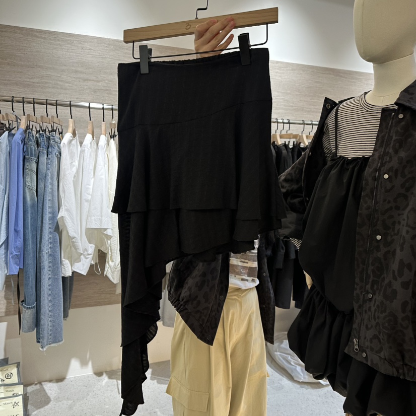 BISHOP/APOINT/3MARCH韓國代購女士新品休閑短裙不對稱復古BISHOP/APOINT/3MARCH短裙圖色2