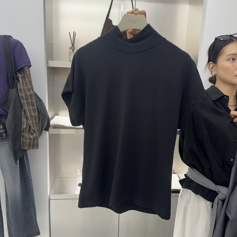 LEPI韓國直郵女裝新款真品人氣休閑推薦熱賣時尚T恤半領LEPIT恤圖色3黑色