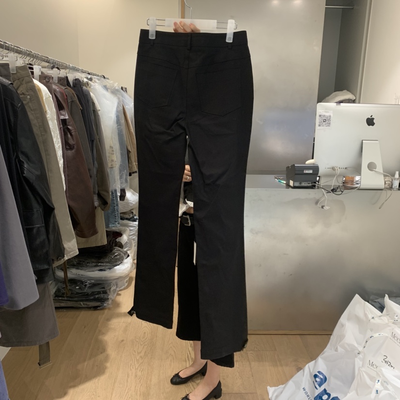 MEET ME東大門代購女裝新品真品推薦人氣休閑褲喇叭褲彈力MEET ME休閑褲