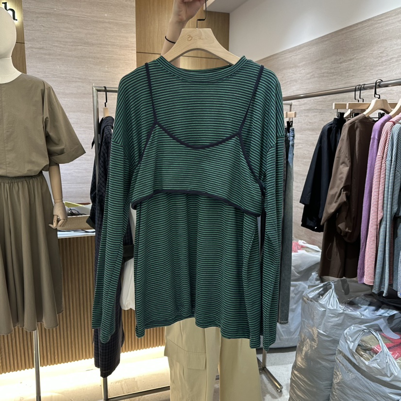 BISHOP/APOINT/3MARCH韓國代購女裝新品休閑套裝兩件套條紋BISHOP/APOINT/3MARCH套裝圖色3