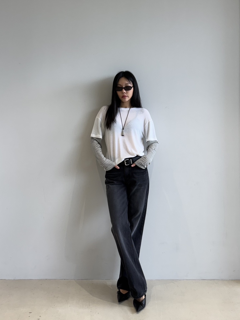 LIMLIMLIM東大門直郵女士新品休閑人氣長袖T恤美利奴羊毛LIM LIM LIM長袖T恤