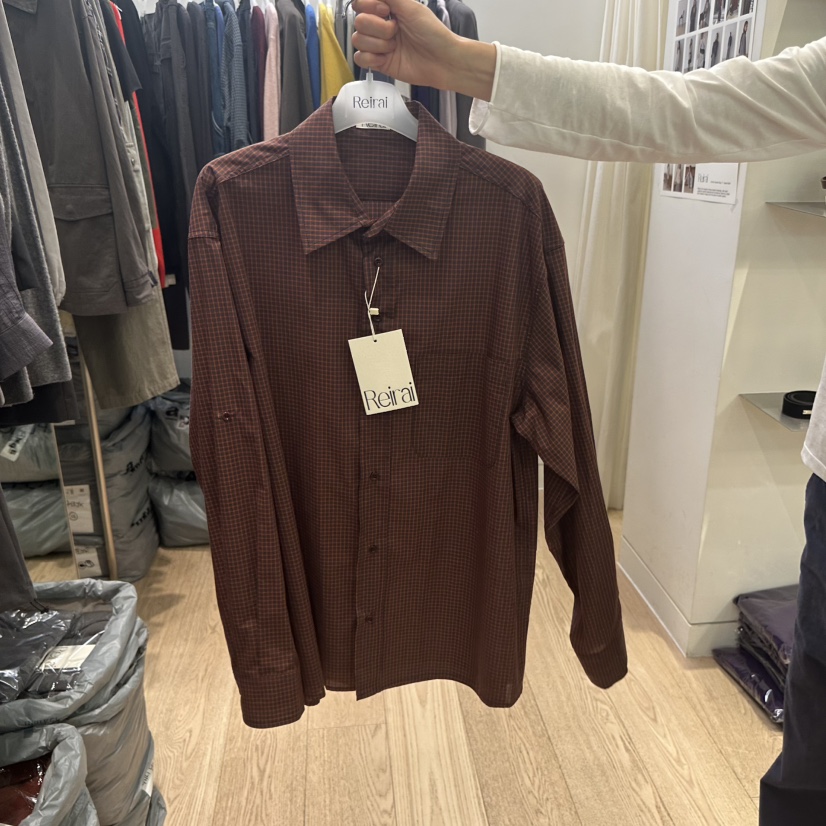 REIRAI韓國直郵女士新品真品休閑時尚推薦襯衫蕾絲衫格紋Reirai襯衫/蕾絲衫圖色2