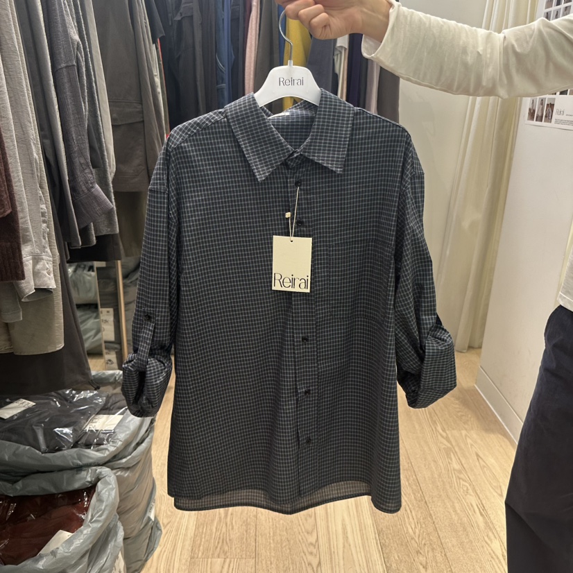 REIRAI韓國直郵女士新品真品休閑時尚推薦襯衫蕾絲衫格紋Reirai襯衫/蕾絲衫圖色3