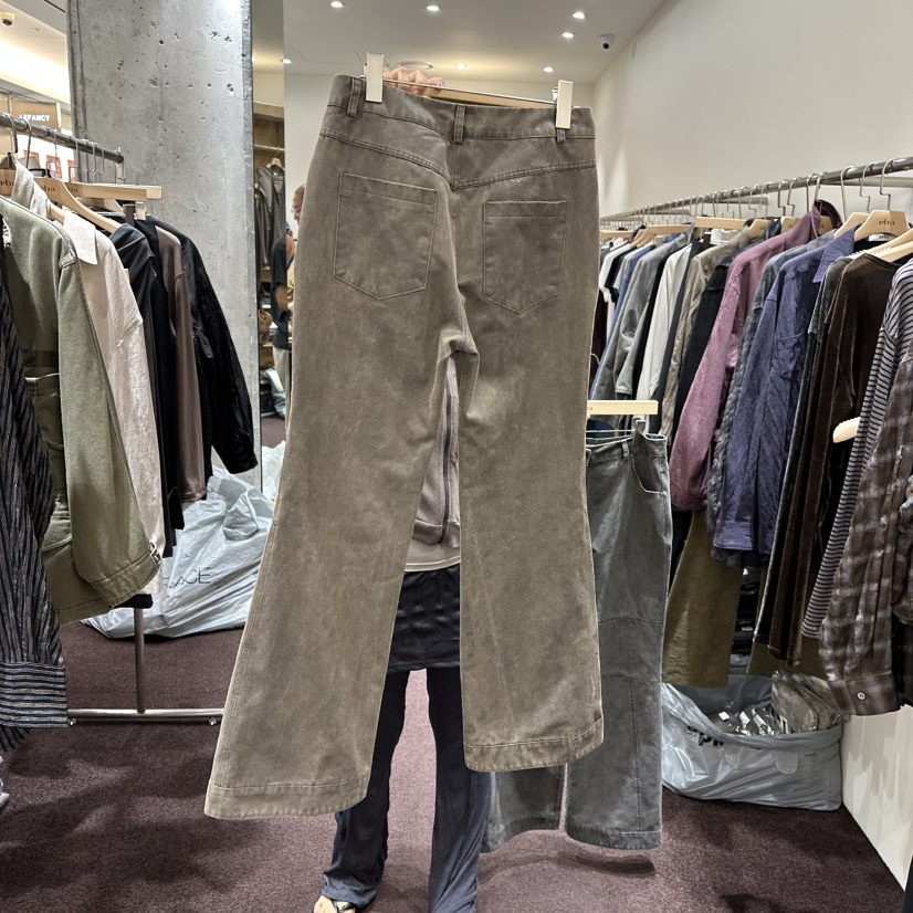 PITA/THEVERLIN韓國代購女士新品休閑時尚休閑褲水洗皮革PITA/THEVERLIN休閑褲
