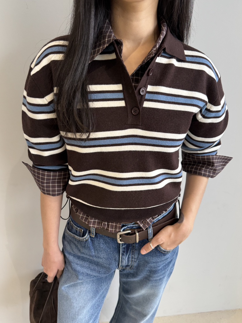LIMLIMLIM東大門直郵女裝新款時尚真品熱賣人氣推薦針織衫LIM LIM LIM針織衫圖色2棕色