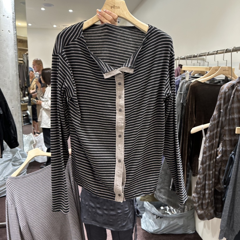 PITA/THEVERLIN東大門實拍女裝新品人氣熱賣長袖T恤條紋PITA/THEVERLIN長袖T恤圖色2