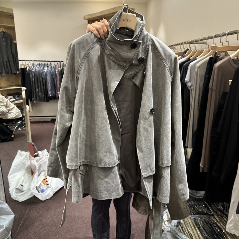 PITA/THEVERLIN韓國代購女裝新品人氣熱賣夾克水洗皮革短款PITA/THEVERLIN夾克圖色1