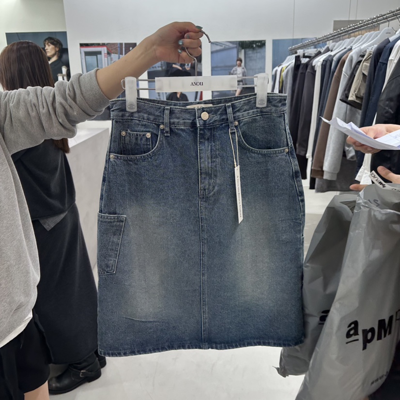 ANOU韓國直郵女士新款休閑人氣時尚熱賣推薦半身裙中短裙ANOU半身裙/中短裙圖色1