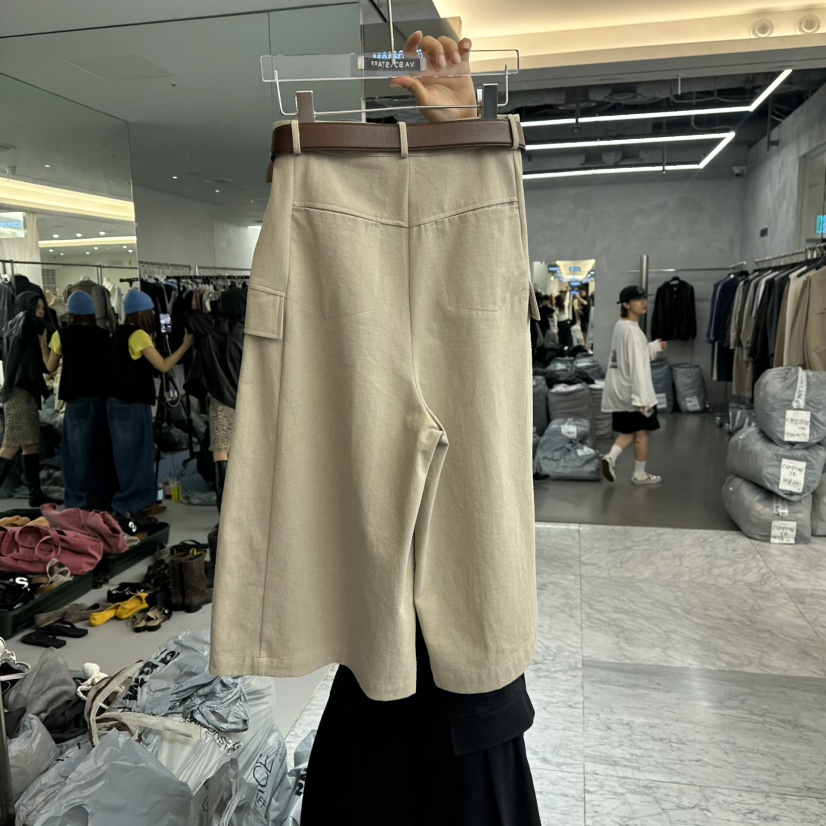 DOUBLE STANDARD/LE SMOKING/MAISONSTAFF韓國代購女裝新款真品休閑褲不含腰帶MAISONSTAFF休閑褲