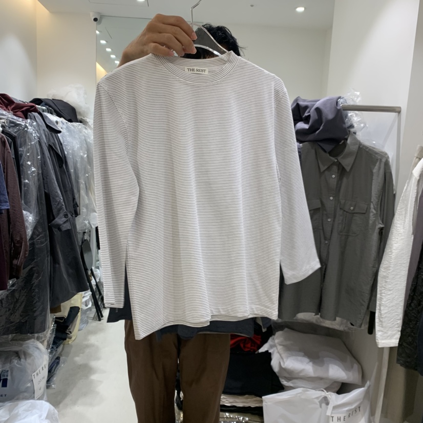 THE REST東大門代購女士新品真品休閑熱賣時尚人氣長袖T恤THE REST/UNNOEUD長袖T恤圖色2白