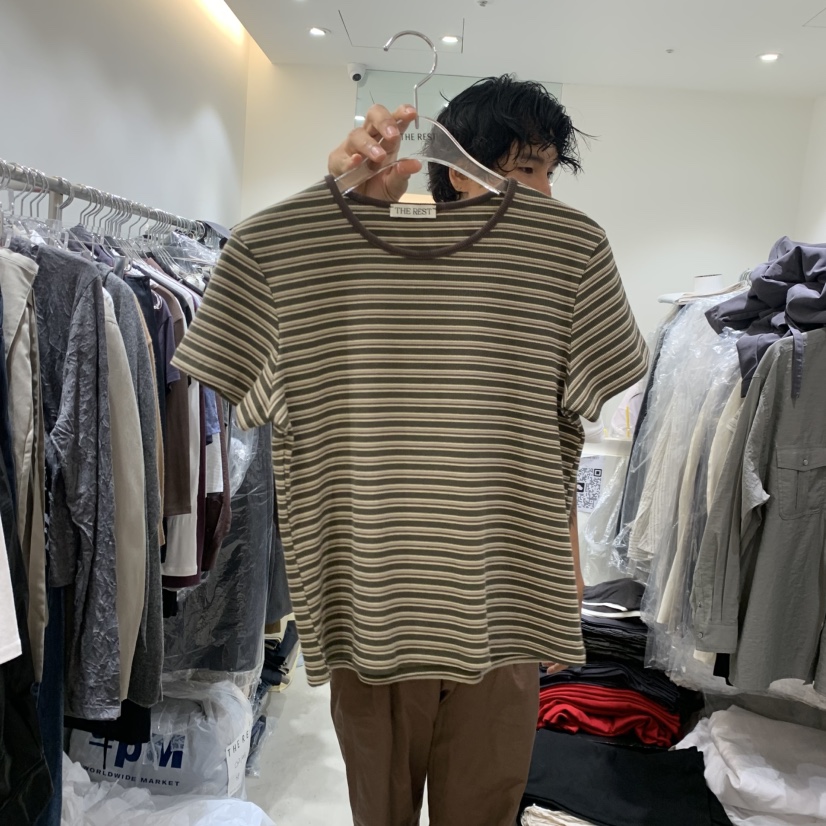 THE REST東大門代購女士新品真品休閑熱賣人氣時尚T恤條紋THE REST/UNNOEUDT恤圖色1