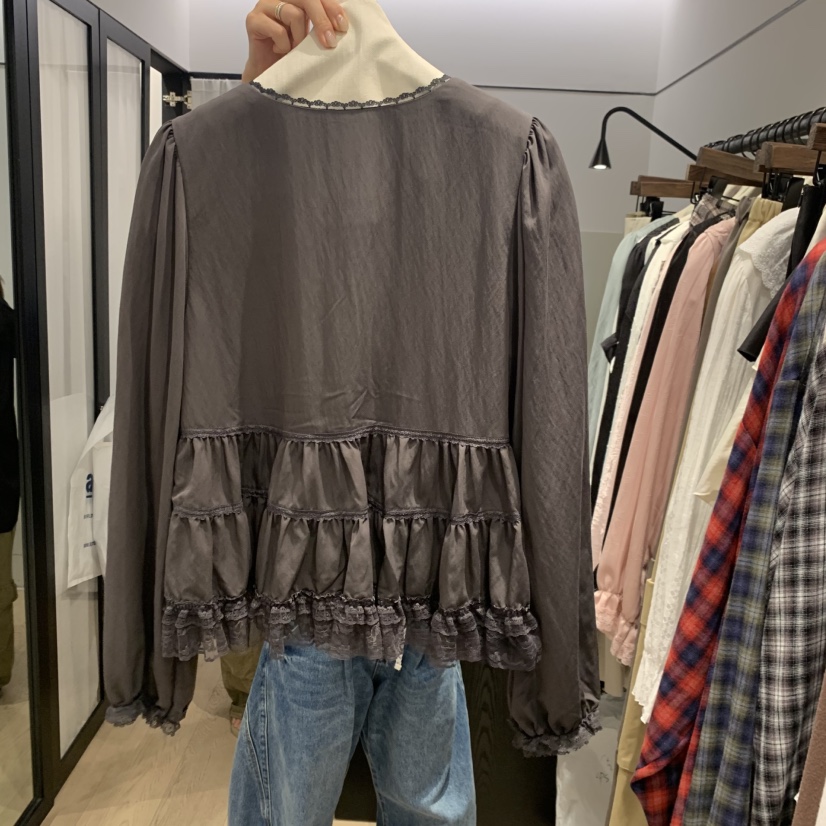 LOVE PULL韓國直郵女士新款熱賣休閑時尚真品襯衫蕾絲衫LOVE PULL襯衫/蕾絲衫