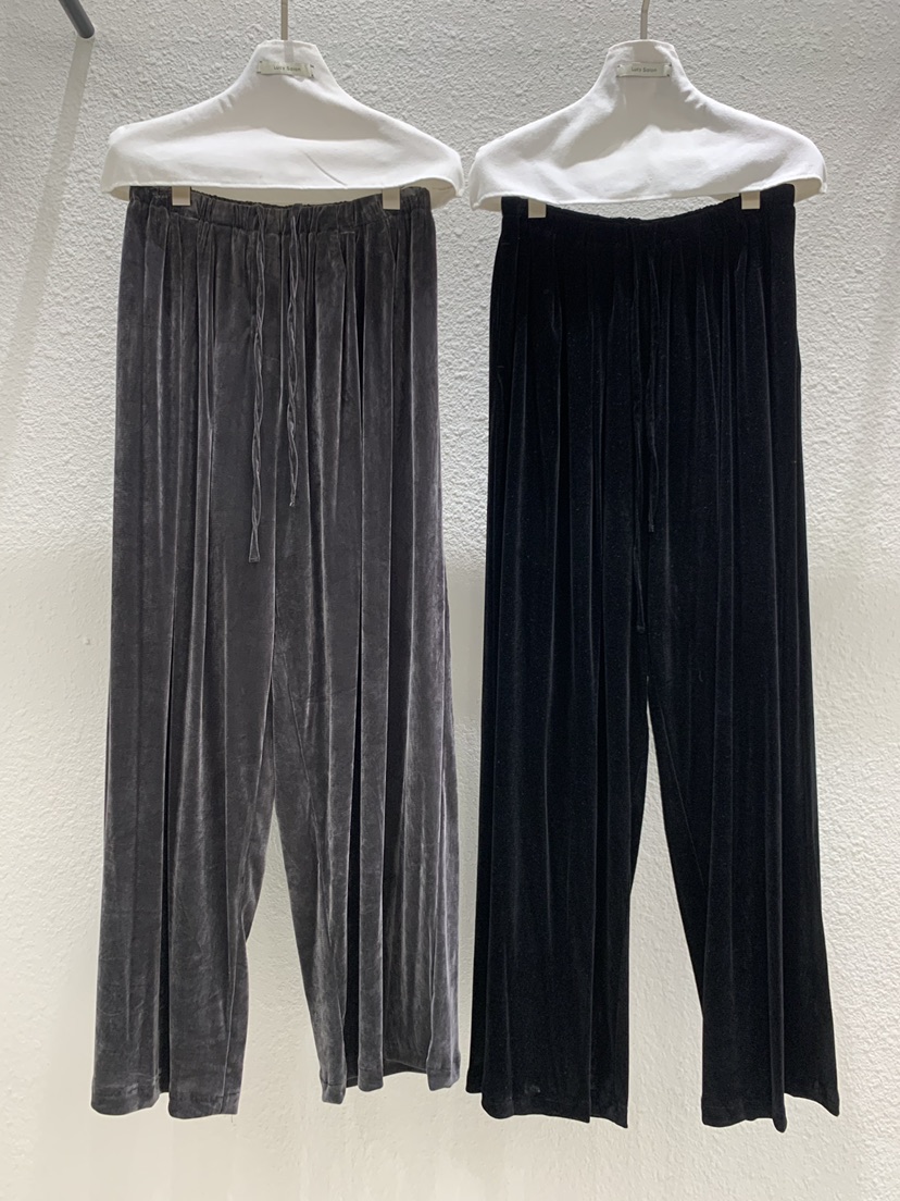 LUCY SALON東大門代購女士新款真品熱賣推薦休閑褲天鵝絨LUCY SALON休閑褲