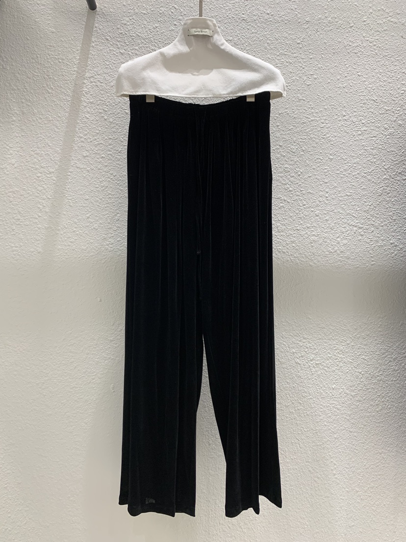 LUCY SALON東大門代購女士新款真品熱賣推薦休閑褲天鵝絨LUCY SALON休閑褲圖色2黑色