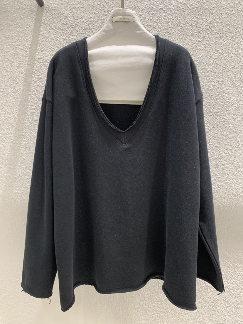 LUCY SALON韓國代購女士新款熱賣時尚人氣推薦休閑衛衣V領LUCY SALON衛衣圖色2