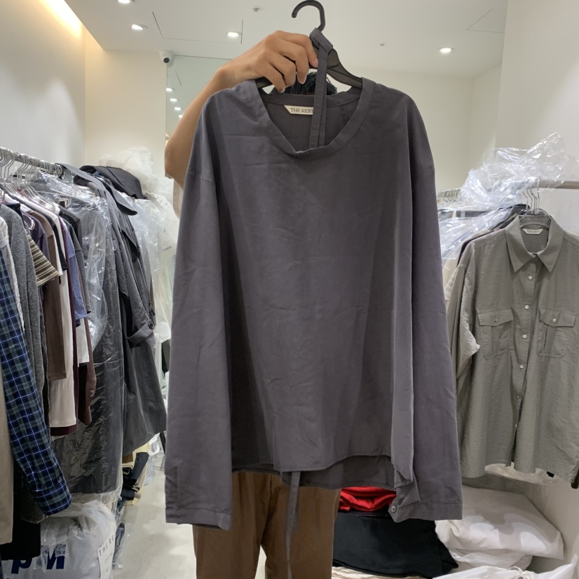 THE REST東大門實拍女裝新品人氣休閑推薦時尚襯衫蕾絲衫THE REST/UNNOEUD襯衫/蕾絲衫圖色3墨