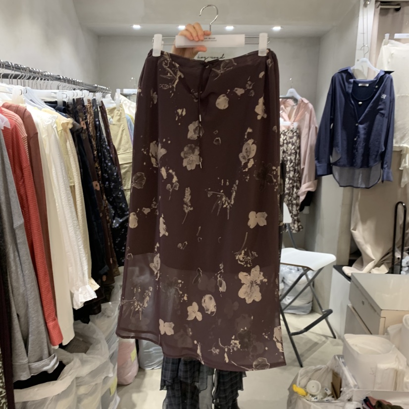 LOGROAD韓國代購女裝新品人氣推薦真品時尚熱賣半身裙中短裙LOG ROAD半身裙/中短裙圖色2棕色