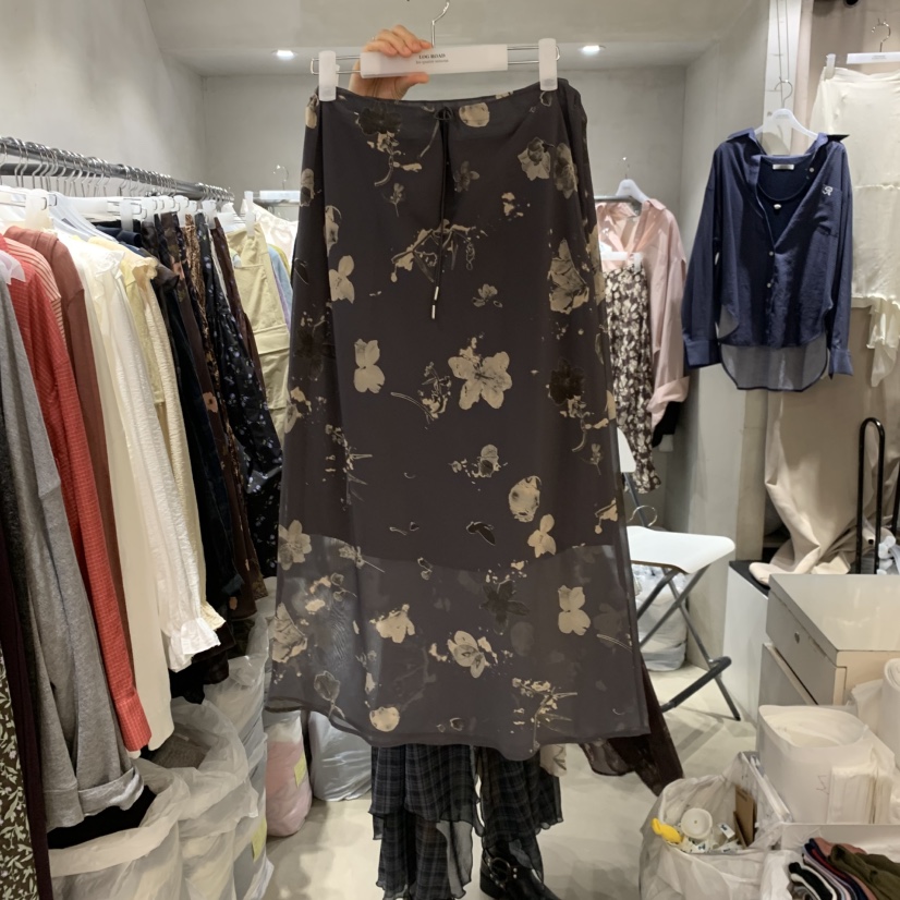 LOGROAD韓國代購女裝新品人氣推薦真品時尚熱賣半身裙中短裙LOG ROAD半身裙/中短裙圖色3墨