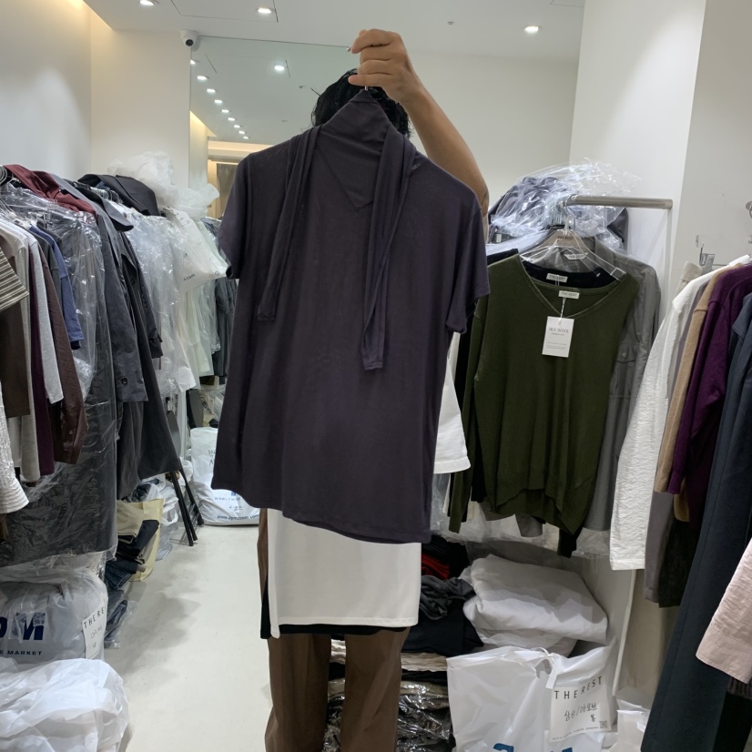 THE REST韓國代購女士新款推薦真品時尚休閑人氣熱賣T恤THE REST/UNNOEUDT恤圖色1墨