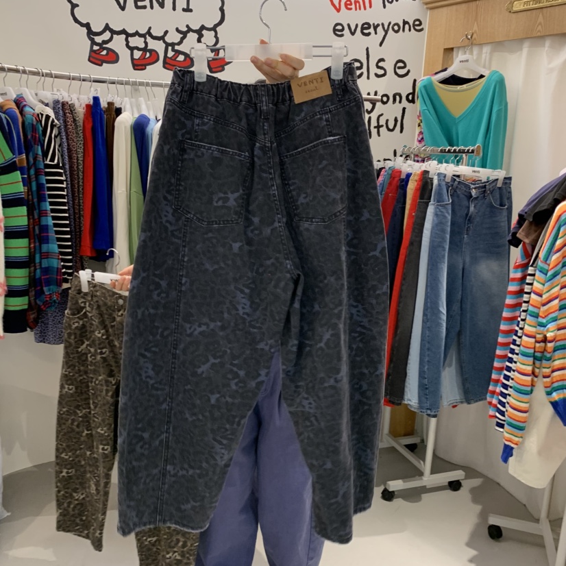 VENTI韓國代購女裝新品真品休閑時尚熱賣推薦人氣休閑褲豹紋VENTI休閑褲