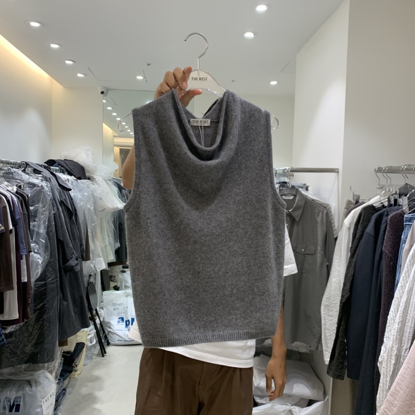 THE REST東大門實拍女士新品人氣時尚熱賣休閑推薦馬甲浣熊THE REST/UNNOEUD馬甲圖色1