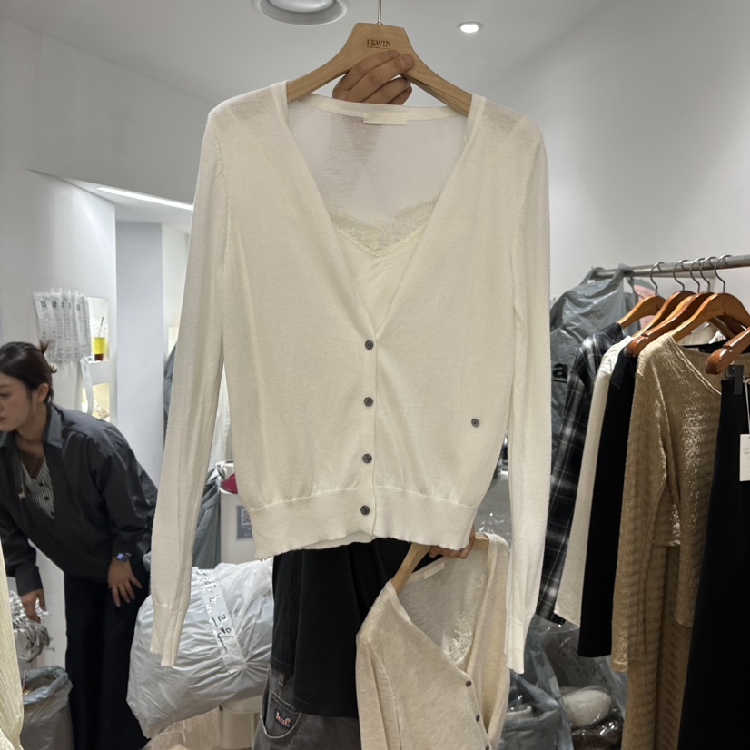 LEWIN東大門代購女士新款真品人氣熱賣休閑推薦開衫假兩件LEWIN開衫圖色1