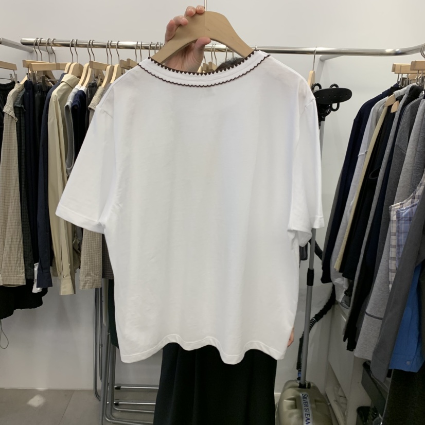 TAN&amp;COMO東大門代購女裝新品人氣休閑熱賣推薦T恤刺繡tan-COMOT恤