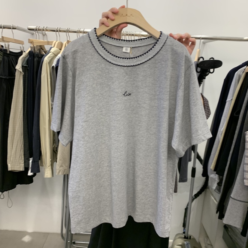 TAN&amp;COMO東大門代購女裝新品人氣休閑熱賣推薦T恤刺繡tan-COMOT恤圖色3