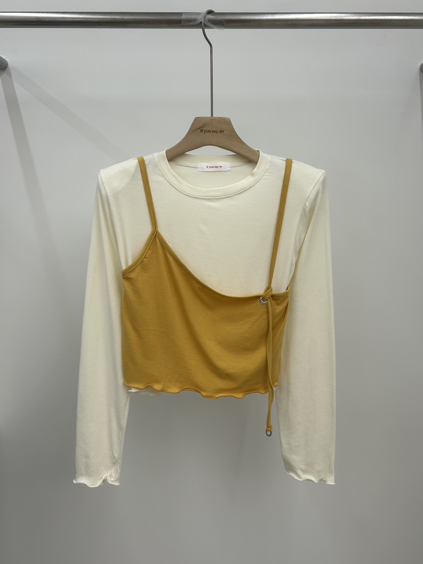 IF YOU SAY SO/PLUM-Q東大門代購女士新品推薦長袖T恤假兩件IF YOU SAY SO/PLUM-Q長袖T恤圖色3