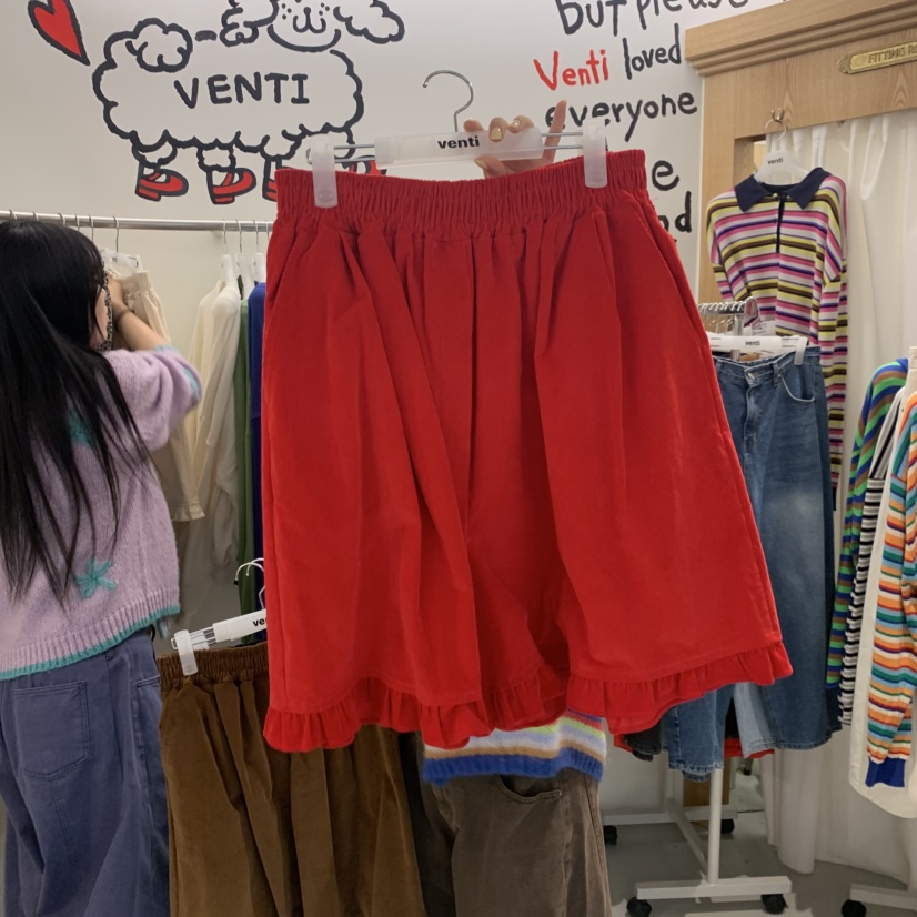VENTI東大門實拍女裝新品真品熱賣休閑推薦人氣短褲燈芯絨VENTI短褲圖色2
