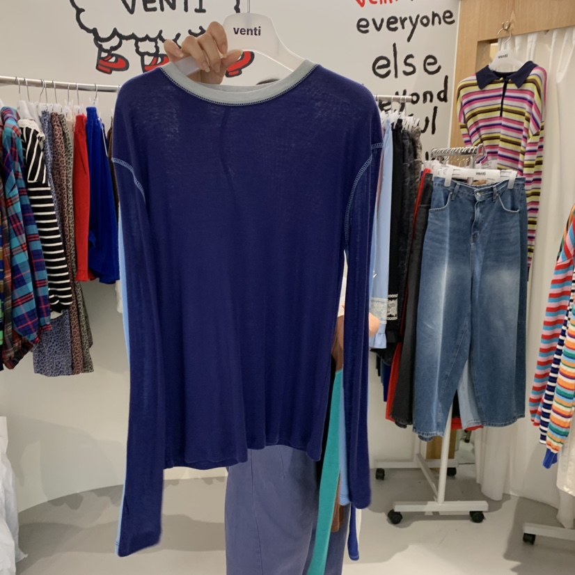 VENTI東大門直郵女裝新品人氣推薦時尚休閑熱賣長袖T恤圓領VENTI長袖T恤圖色3