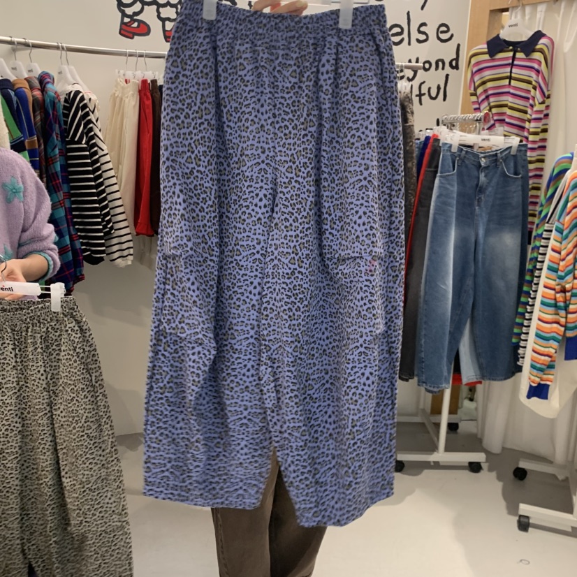 VENTI東大門代購女裝新品真品推薦時尚熱賣休閑褲豹紋圓領VENTI休閑褲圖色1