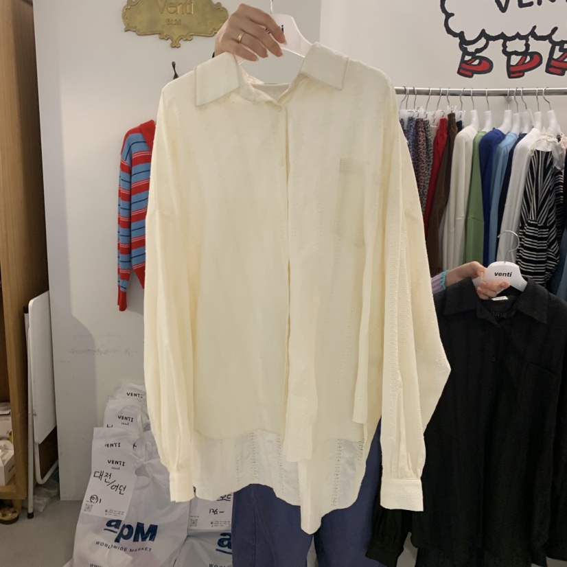 VENTI東大門實拍女士新款休閑時尚熱賣人氣真品襯衫蕾絲衫VENTI襯衫/蕾絲衫圖色1