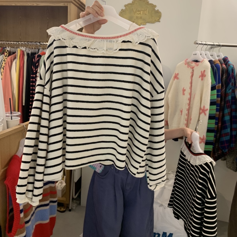 VENTI東大門實拍女裝新品時尚推薦休閑熱賣真品人氣衛衣露肩VENTI衛衣
