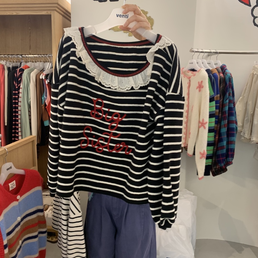VENTI東大門實拍女裝新品時尚推薦休閑熱賣真品人氣衛衣露肩VENTI衛衣圖色2