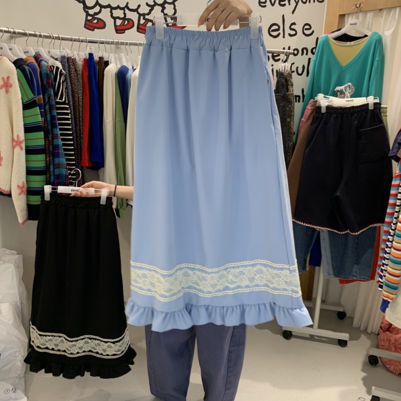 VENTI東大門代購女裝新品時尚人氣推薦半身裙中短裙蕾絲鋼絲VENTI半身裙/中短裙圖色2