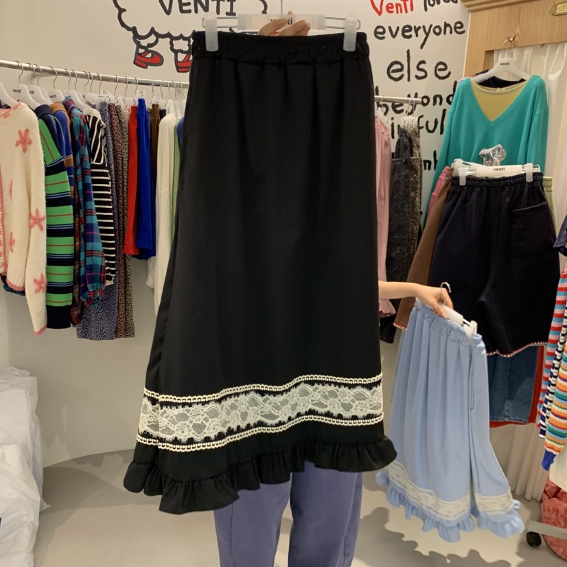VENTI東大門代購女裝新品時尚人氣推薦半身裙中短裙蕾絲鋼絲VENTI半身裙/中短裙圖色3