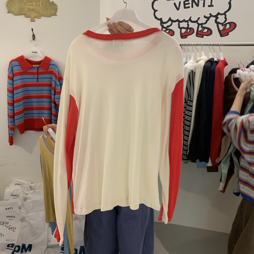 VENTI東大門代購女士新品休閑熱賣真品時尚人氣推薦長袖T恤VENTI長袖T恤