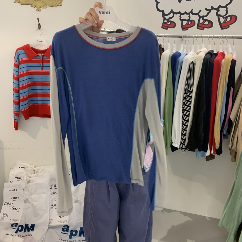 VENTI東大門代購女士新品休閑熱賣真品時尚人氣推薦長袖T恤VENTI長袖T恤圖色4