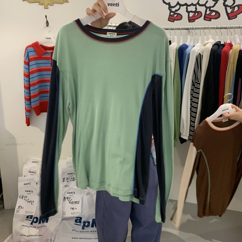 VENTI東大門代購女士新品休閑熱賣真品時尚人氣推薦長袖T恤VENTI長袖T恤圖色5