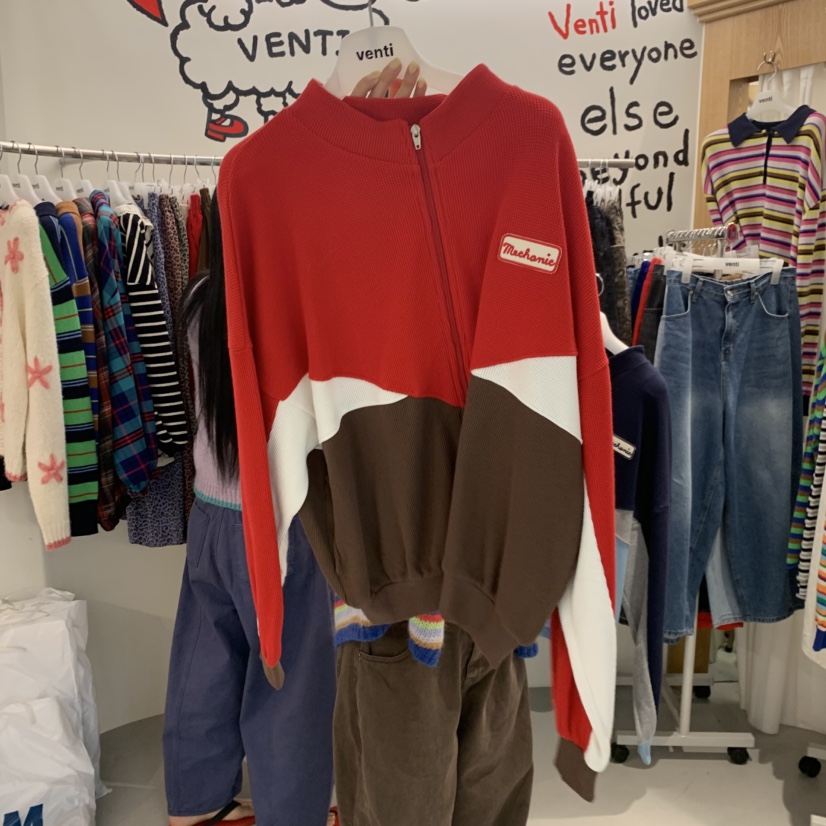 VENTI韓國代購女裝新品推薦時尚真品熱賣休閑人氣夾克拉鏈VENTI夾克圖色2