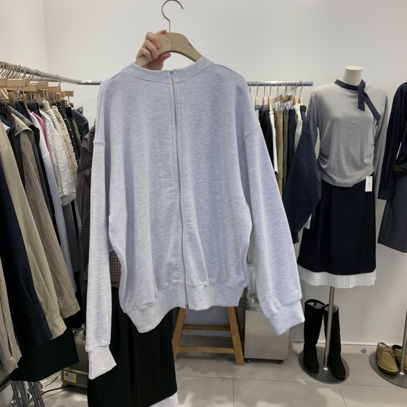 TAN&amp;COMO韓國代購女裝新品人氣休閑真品推薦衛衣拉鏈tan-COMO衛衣