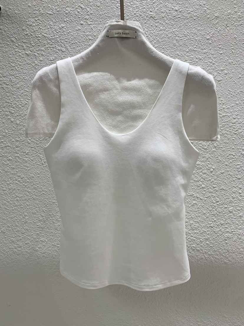 LUCY SALON東大門直郵女裝新款職業推薦吊帶背心V領深V無袖LUCY SALON吊帶/背心圖色1